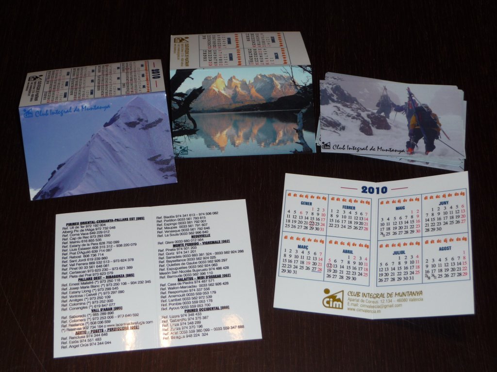 Calendarios CIM 2010 bolsillo