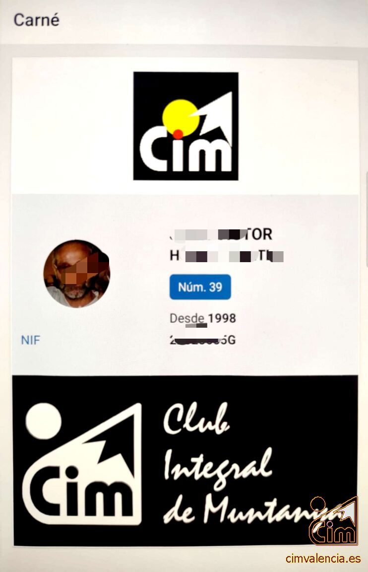 carné de socio del CIM