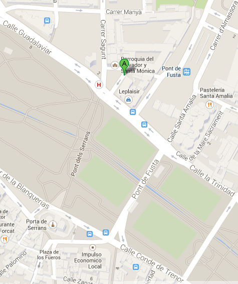 Mapa de ubicación de cafetería Santa Mónica